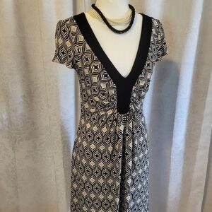 New York & Company Womens Sheath Dress, Size S, Black and White Multicolor